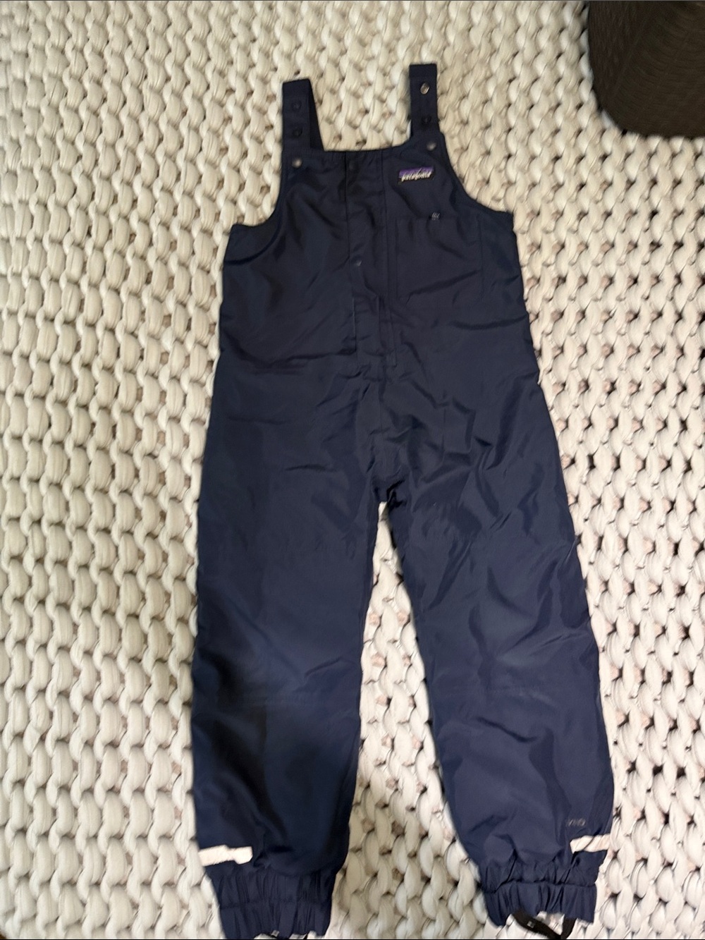 Patagonia Navy Kids Snow Bib Overalls